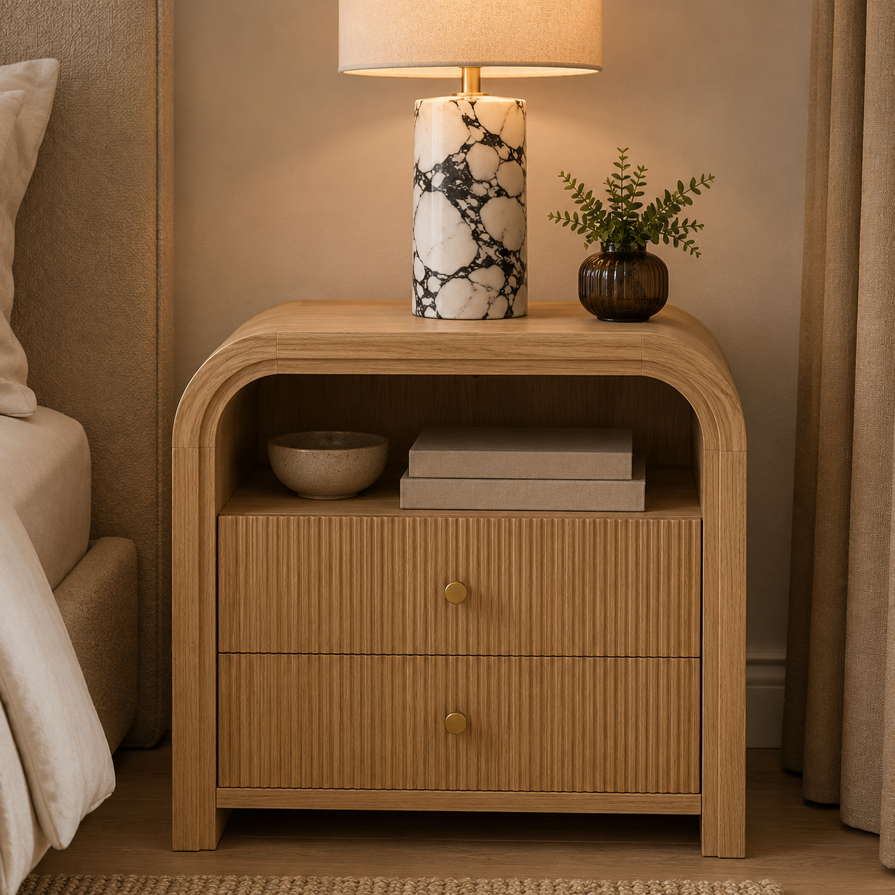The Arc Bedside Table Duo